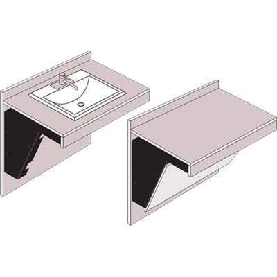 ADA Vanity Bracket installed illustrations